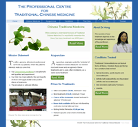 Centre for Traditional Chinese Medicine website screenshot