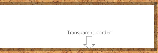 Transparent border screenshot