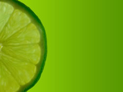 Lime with green background