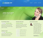 Green and blue web template