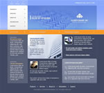 Blue and orange web template